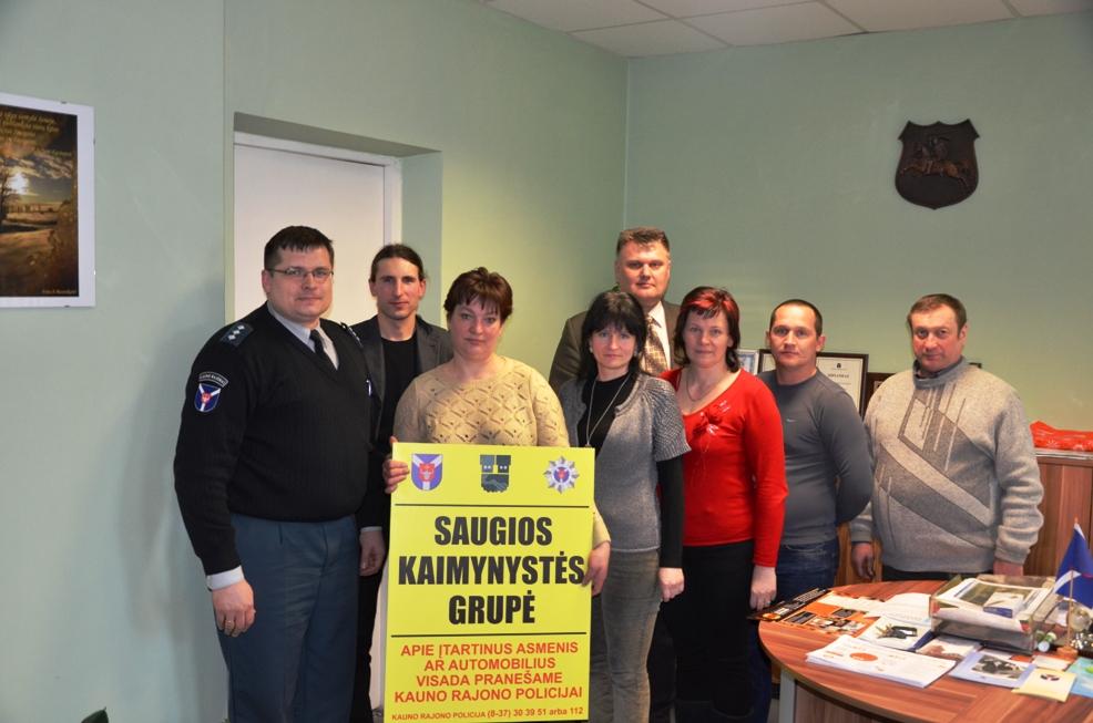 Saugios kaimynystės grupių įkūrimas Vilkijos apylinkių seniūnijos kaimuose 2014-03-13